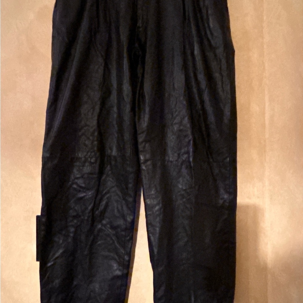Classic Black Leather Pants